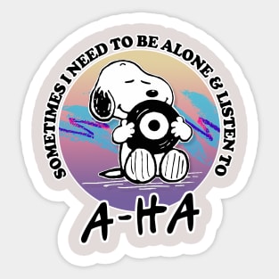 A-Ha - Vinyl Record Geek Design Sticker